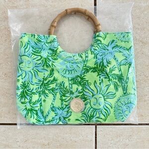 Lilly Pulitzer Green and Blue Tropical Tote